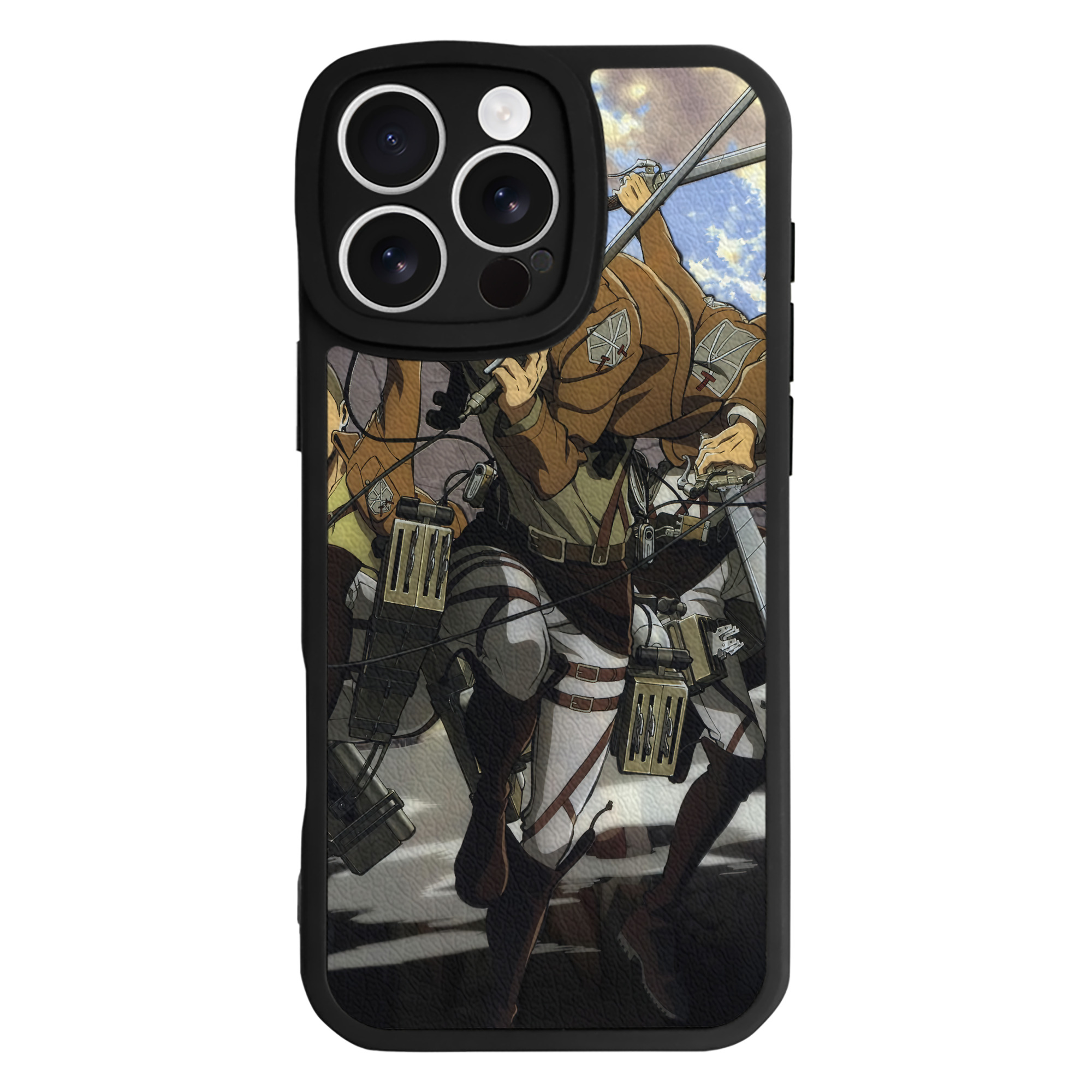 （画像用） 進撃の巨人 Attack on Titan 【iPhone 16シリーズ対応】シリコンスマホケース（レザー調） 材質：シリコン